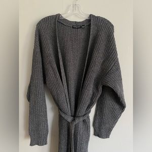 American Apparel Long Knit Cardigan with Belt